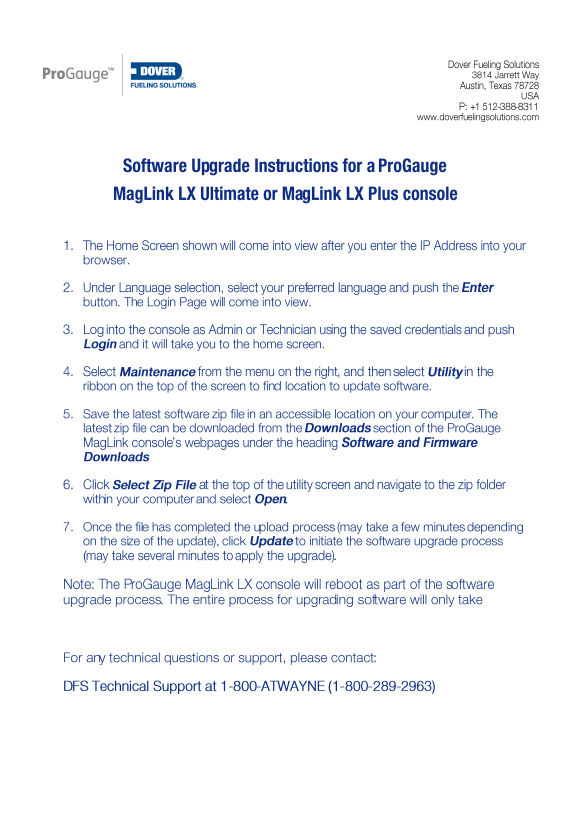 ProGauge Software Upgrade Instructions